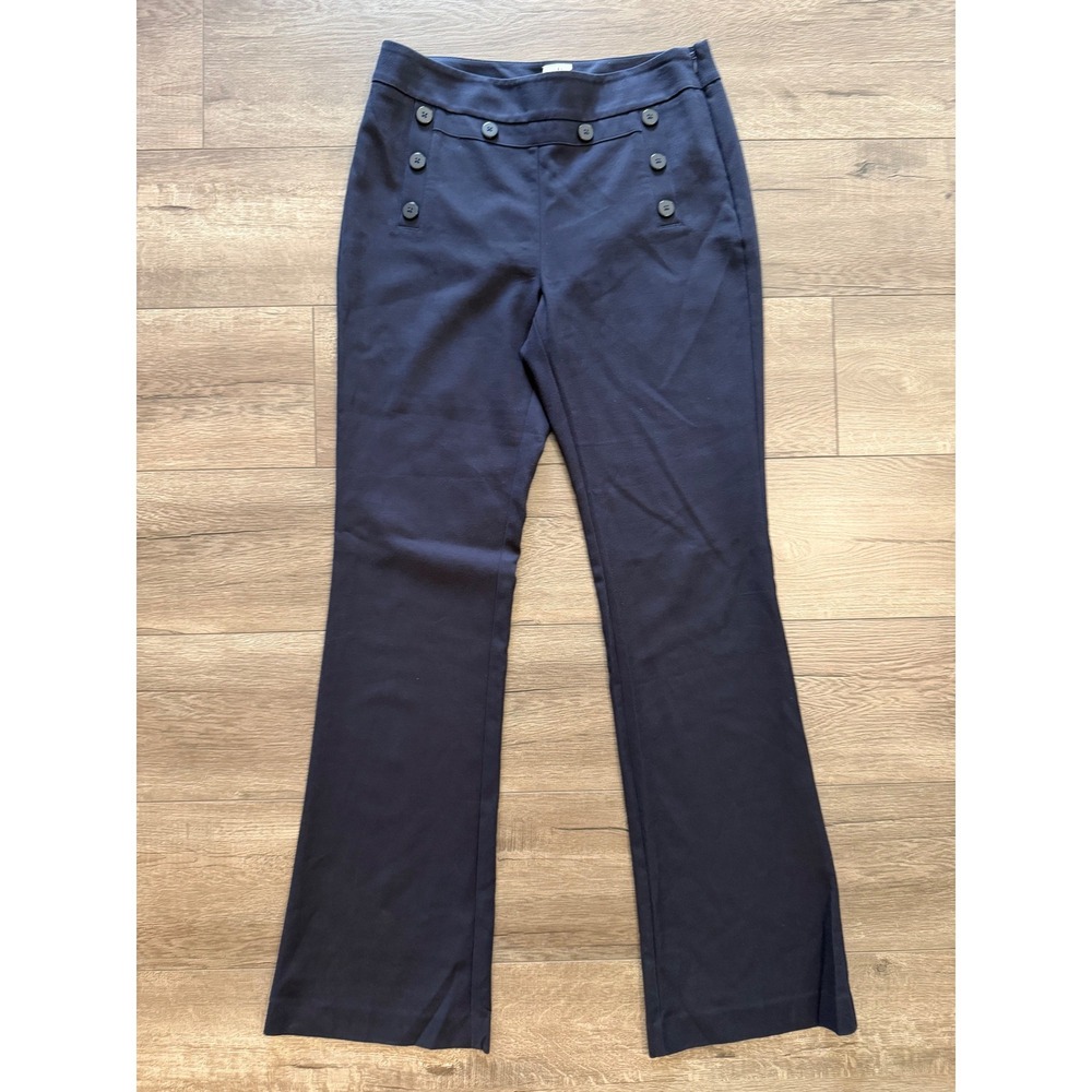 Cabi 5077 Mariner Nautical Button Trousers Navy Blue Size 8
